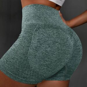 3for$20 Yoga Basic Space Dye Wide Band Waist Sports Shorts Stretchy Shorts